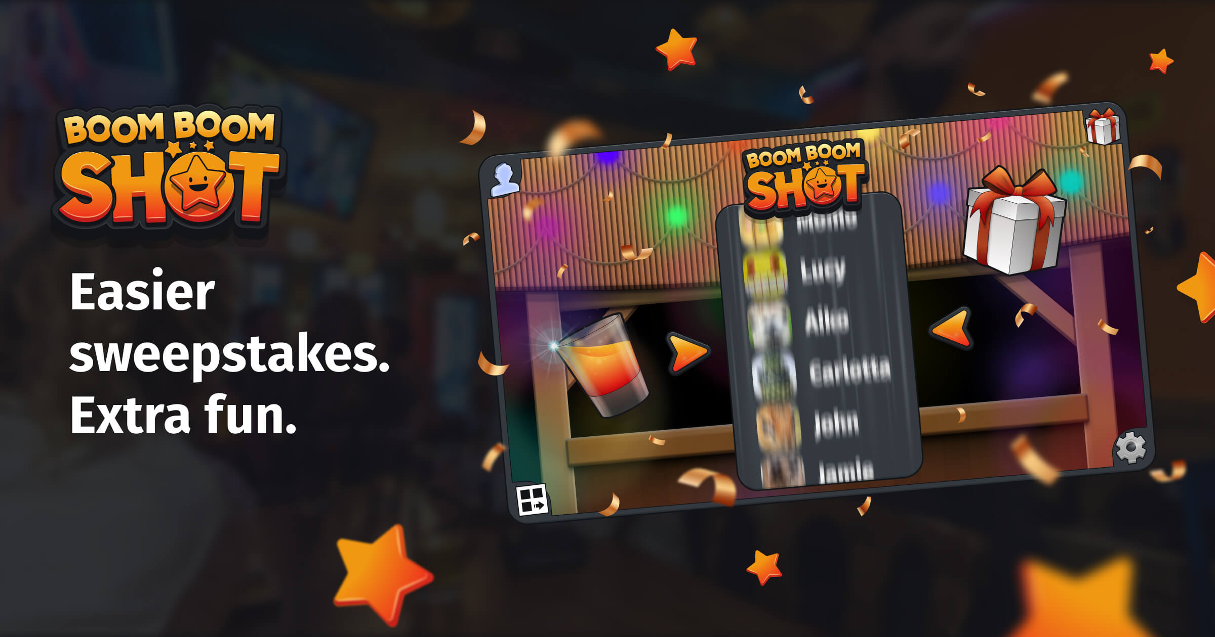 The sweepstakes giveaway app for events • Boom Boom Shot