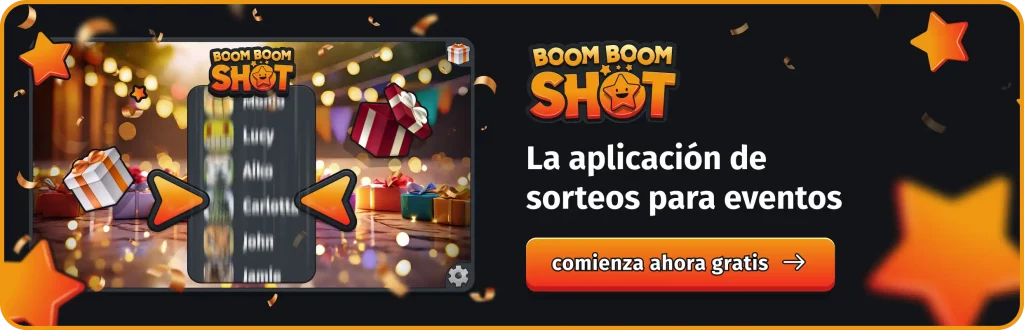 Boom Boom Shot: La aplicacion de sorteos para eventos