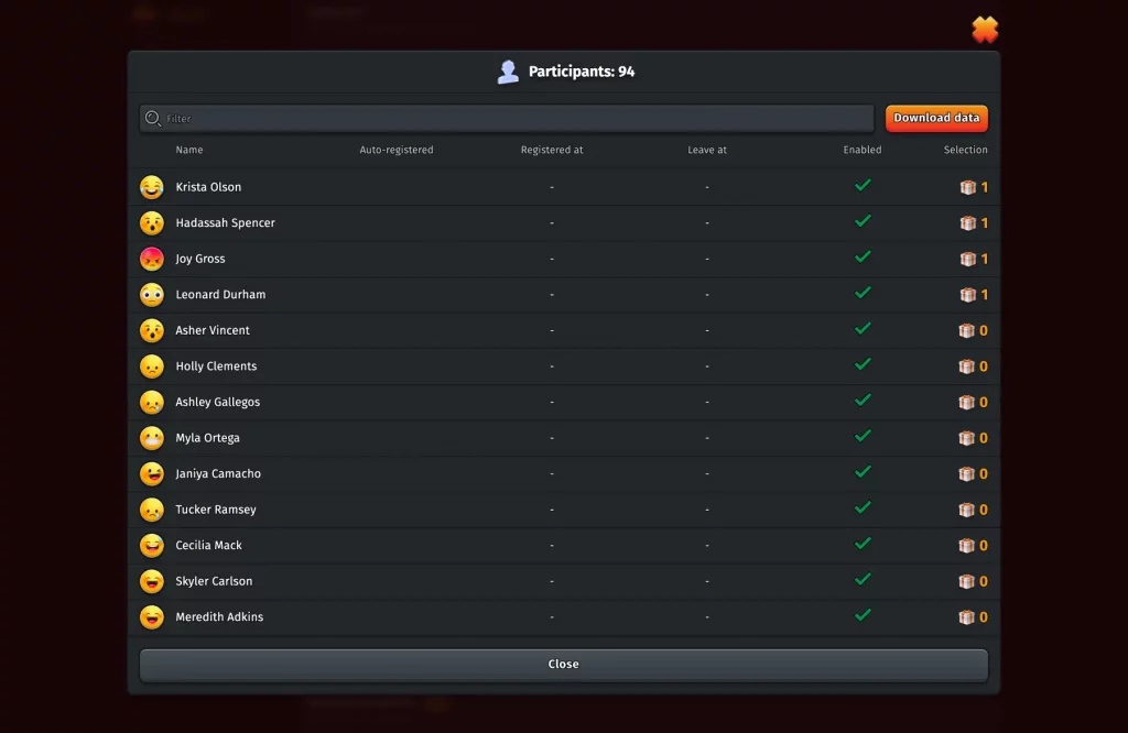 📥 Downloading your sweepstakes data