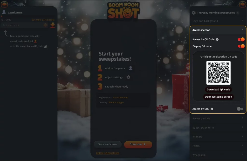 🔗 How participants enter